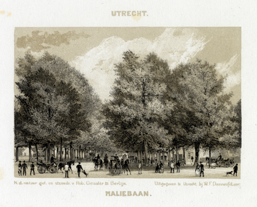 35554 Gezicht in de Maliebaan te Utrecht uit het noordoosten, vanaf de Nieuwe Baan.01-01-1870-31-12-1874